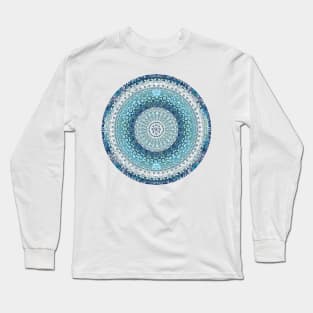 Teal Tapestry Mandala Long Sleeve T-Shirt